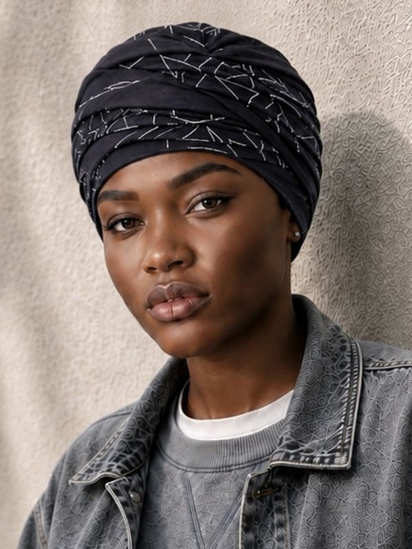 Turban Florie MM Paris aus Bambus, weich und angenehm zu tragen, mit stilvoller Zweifarbigkeit