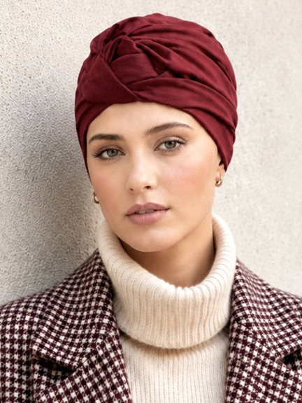 Turban Adèle MM Paris aus Bambusfaser in Unifarben, leicht und angenehm zu tragen