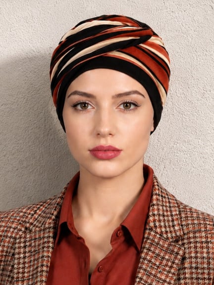 Turban Nadia MM Paris, leicht zu bindender Turban mit Stirnband in verschiedenen Farben