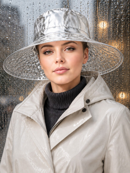 Regenhat Tiana MM Paris aus glänzendem PVC – Stil & Schutz