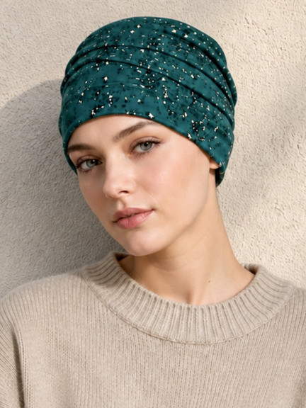 Turban Lola bedruckt MM Paris aus leichtem Bambus Einheitsgröße