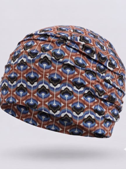 Turban Lora Volume Gisela Mayer im Retro-Print mit Falten und Volumeneffekt, weiches Futter aus Bambusviskose