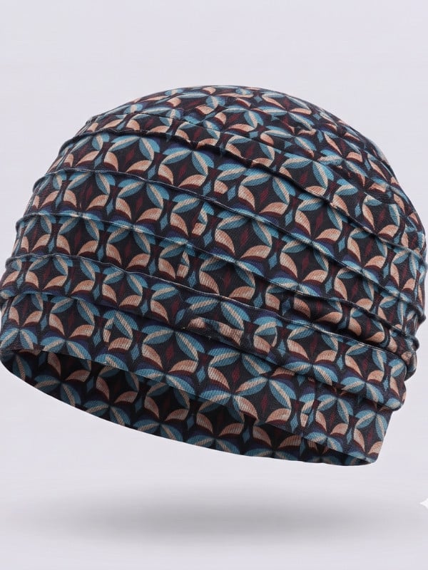 Turban Lora Volume Gisela Mayer im Retro-Print mit Falten und Volumeneffekt, weiches Futter aus Bambusviskose