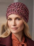 Turban Lora Volume Gisela Mayer im Retro-Print mit Falten und Volumeneffekt, weiches Futter aus Bambusviskose