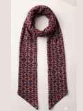 Zweiteiliges Turban-Set Lena Volume Printed von Gisela Mayer mit Volumen, erhältlich in Wine Red und Blue Jeans