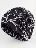 Turban Anna Printed Gisela Mayer mit Print und dekorativer Blüte, weich und atmungsaktiv aus Bambus/Viskose für täglichen Komfor