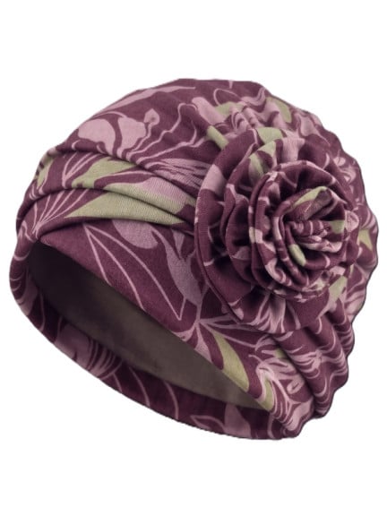 Turban Anna Printed Gisela Mayer bedruckt mit Blume
