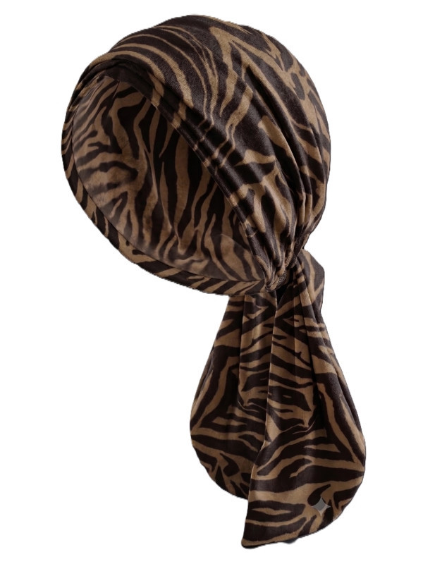 Turban Madrid Printed Gisela Mayer – weiche Viskose, flexibler Knotenstil