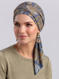 Turban Madrid Printed von Gisela Mayer aus Viskose, weicher und bequemer bedruckter Bindeturban, Einheitsgröße für einen feminin