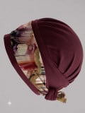 Turban-Set Pia von Gisela Mayer, 2-in-1 mit weicher Bambusmütze und Bindestirnband, Einheitsgröße, bequem für den ganzen Tag