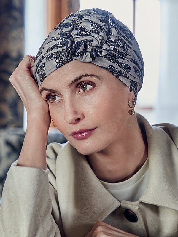 Lotus Bambus-Mütze von Christine Headwear aus Caretech®-Bambusviskose, eleganter und bequemer Turban für empfindliche Kopfhaut