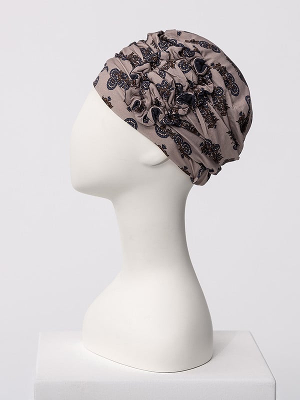 Lotus Bambus-Mütze von Christine Headwear aus Caretech®-Bambusviskose, eleganter und bequemer Turban für empfindliche Kopfhaut