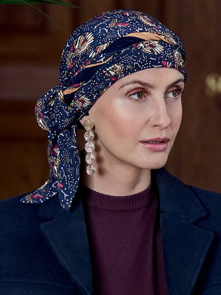 Turban Kopftuch Beatrice Bambus Christine Headwear aus Bambus in Atoll, Winterblume, Ritual
