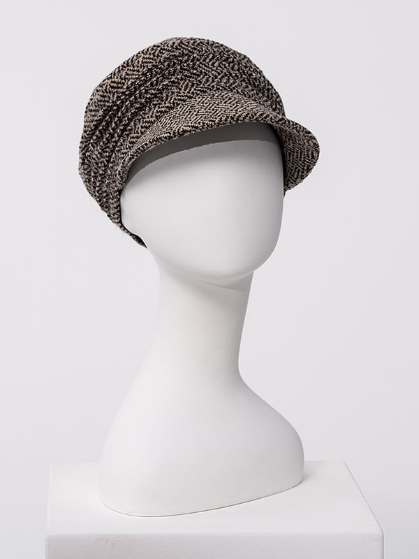 Boho Spirit Kappe von Christine Headwear, böhmischer Herbst-/Winterhut mit breitem Schirm, bequemem Baumwollfutter, Farbe Kokos
