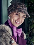Boho Spirit Christine Headwear Kappe, Boho-Hut für Herbst/Winter mit breitem Schirm, bequemem Baumwollfutter, Farbe Coc