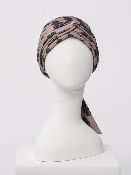Croisière-Turban von Christine Headwear aus Bambus, zum Binden, in der Farbe Winterblume
