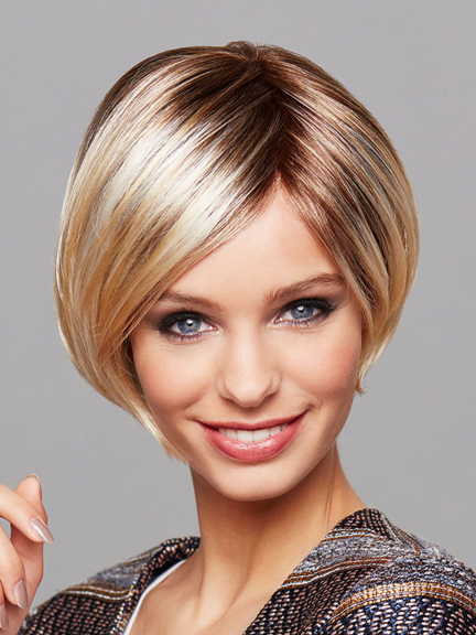 High End Vicky Perücke asymmetrischer Bob Frontansicht