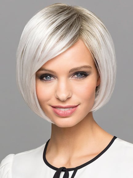 Salon Style Perücke kurzer glatter Schnitt Farbe 1001 rooted