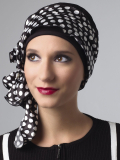 Foulard Romance MMParis zum Knoten auf dem Turban: lange Enden, Volumen und Stil, allein oder als Accessoire tragbar.
