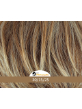 Perücke Cindy Mono Lace Modern'Hair: trendiger Stufencarré, kurz im Nacken mit langen Strähnen vorne, natürlicher Look.