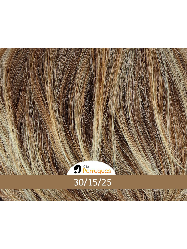 Perücke Cindy Mono Lace Modern'Hair: trendiger Stufencarré, kurz im Nacken mit langen Strähnen vorne, natürlicher Look.
