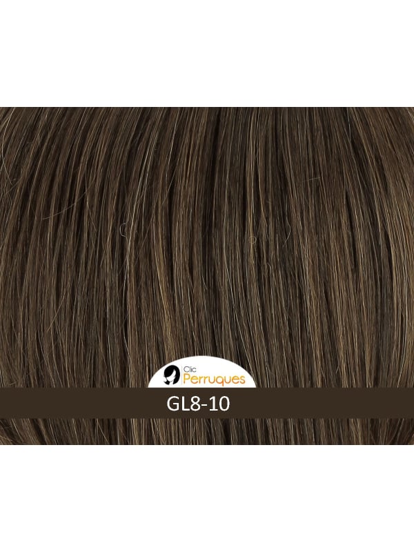 Perücke Cindy Mono Lace Modern'Hair: trendiger Stufencarré, kurz im Nacken mit langen Strähnen vorne, natürlicher Look.