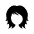 Schwarze Damenperücke